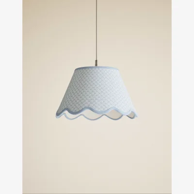 Marks & Spencer M&S Printed Scallop Trim Large Lamp Shade Blue