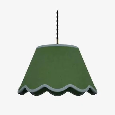 Marks & Spencer M&S Large Scallop Trim Lamp Shade - Light Green, Light Green,Green,Navy,Red