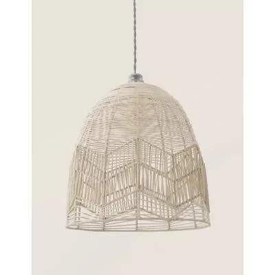Marks & Spencer M&S Rattan Ceiling Lamp Shade - Grey, Grey