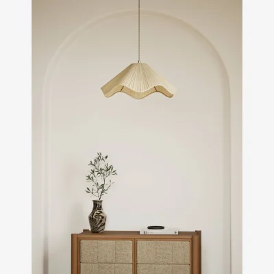 Marks & Spencer M&S Wave Pleated Easy Fit Ceiling Lamp Shade Cream