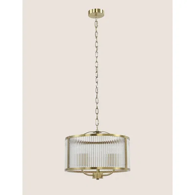 Marks & Spencer M&S Monroe Glass Pendant Light - Antique Brass, Antique Brass