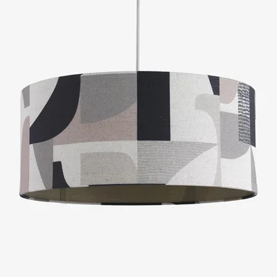 Marks & Spencer M&S Textured Abstract Placement Drum Lamp Shade - Colour Mix, Colour Mix