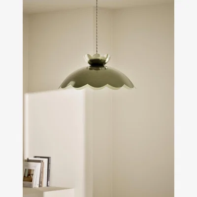 Marks & Spencer M&S Collection Scallop Edge Easy Fit Ceiling Lamp Shade - Antique Brass, Antique Brass
