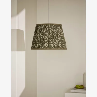 Marks & Spencer M&S Collection Pleated Splatter Print Lamp Shade - Green, Green