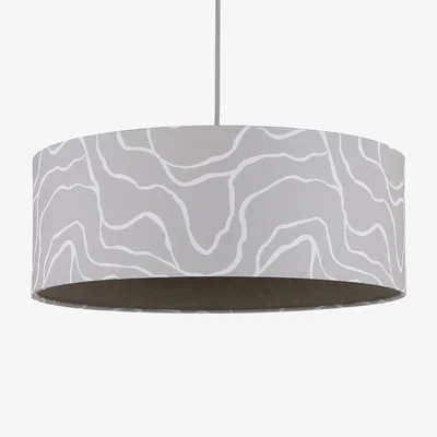 Marks & Spencer M&S Mineral Wave Drum Lamp Shade - Beige, Beige