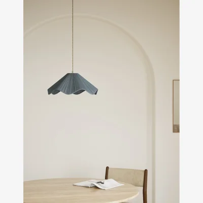 Marks & Spencer M&S Wave Pleated Easy Fit Ceiling Lamp Shade Blue