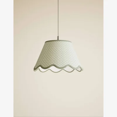 Marks & Spencer M&S Printed Scallop Trim Large Lamp Shade Green