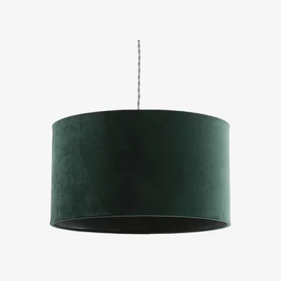 Marks & Spencer M&S Velvet Oversized Ceiling Lamp Shade - Forest Green, Burnt Orange,Latte,Teal,Aubergine,Blush,Forest Green,Grey,Ochre,Navy