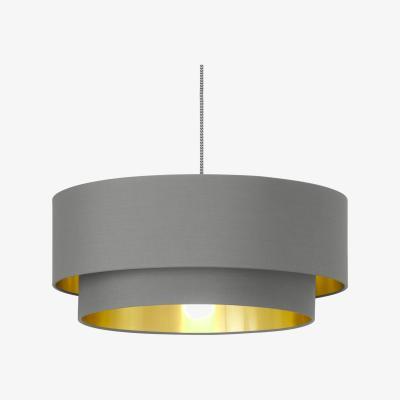 Made.com Oro Layered Pendant Shade, Grey & Brass
