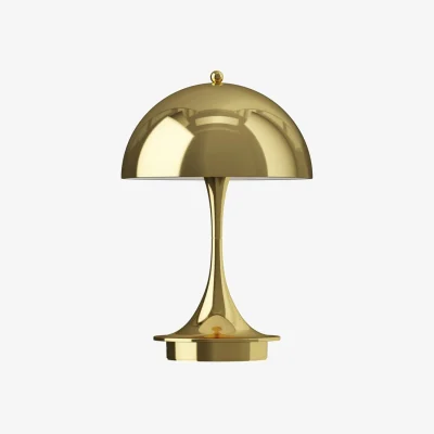 Made in Design Panthella 160 V3 Wireless rechargeable outdoor lamp plastic material gold / LED - H 23 cm / Polycarbonate Base, legs &amp; Lampshade - Louis Poulsen