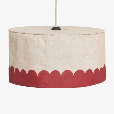 Made in Design Vibes Lampshade textile red / Ø 40 x H 18 cm - Linen - NOBODINOZ