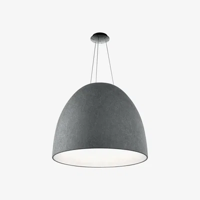 Made in Design Nur LED Acoustic suspension - / Felt - Ø 91 cm by Artemide Grey