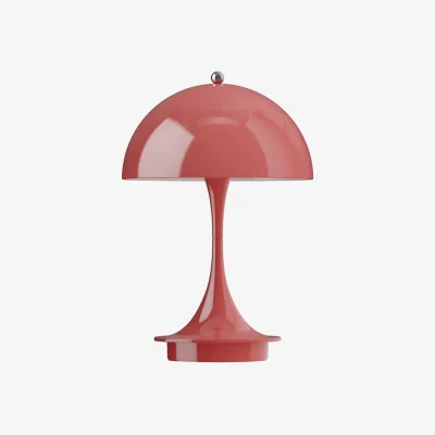 Made in Design Panthella 160 V3 Wireless rechargeable outdoor lamp plastic material pink / LED - H 23 cm / Polycarbonate Base, legs &amp; Lampshade - Louis Poulsen
