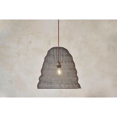 Nkuku Nkuku Jatani Rust Wire Lampshade Large Oval | Lighting | Black