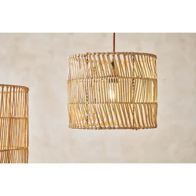 Nkuku Nkuku Banso Wicker Lampshade | Lighting | Brown | Medium 25 x 30 cm (Diameter)