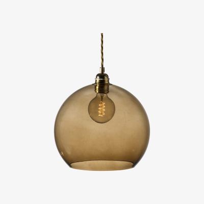 Nordic Nest Rowan pendant lamp L, Ø 28 cm chestnut brown
