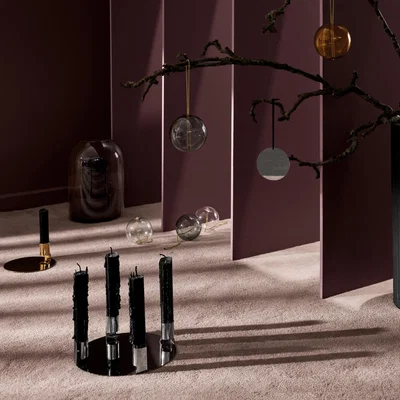 Nordic Nest Monili Christmas tree bauble smoke coloured