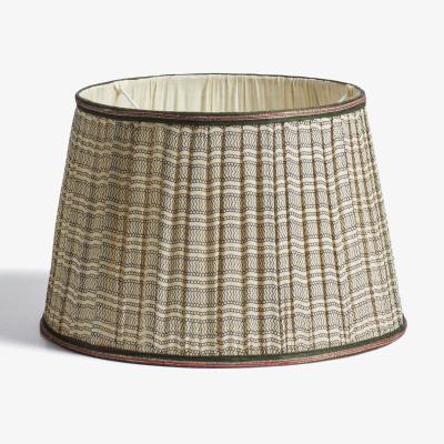 OKA OKA, Ginevra Lampshade 35cm - Off White/Black, Lampshades, Polyester,Silk