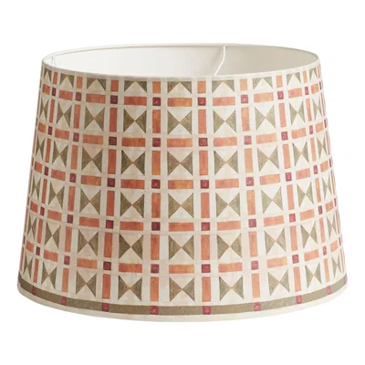 OKA X Cabana Veneto Vicolo Lampshade 45cm - Redstone/Green