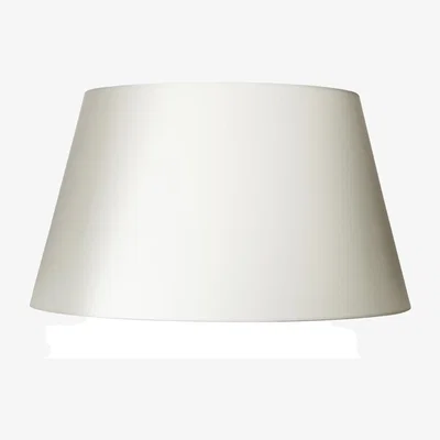OKA OKA, 40cm Drum Cotton Lampshade - White, Lampshades, Cotton, Plain