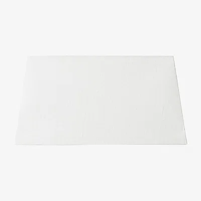 OKA 45cm Rectangular Linen Lampshade - White