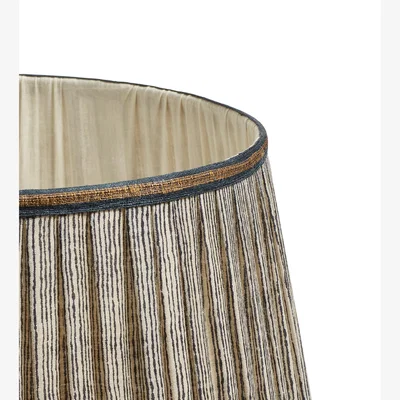 OKA OKA, Callot Pleated Silk Lampshade 35cm - Black/Gold, Lampshade