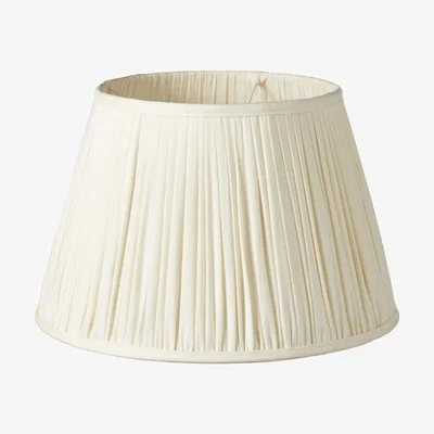 OKA Pleated Linen Lampshade and Carrier (40) - Ecru