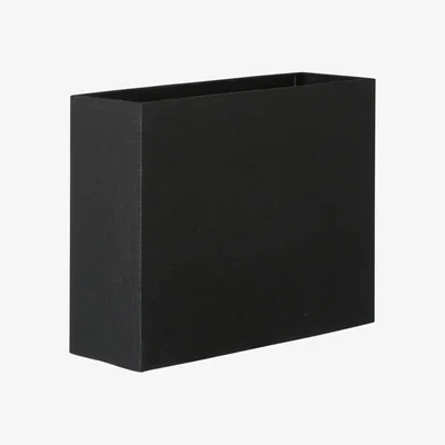 OKA OKA, 31cm Narrow Rectangular Cotton Lampshade - Black, Lampshades, Cotton, Plain