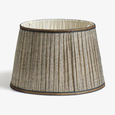 OKA OKA, Callot Lampshade 35cm - Black/Gold, Lampshades, Silk,Cotton
