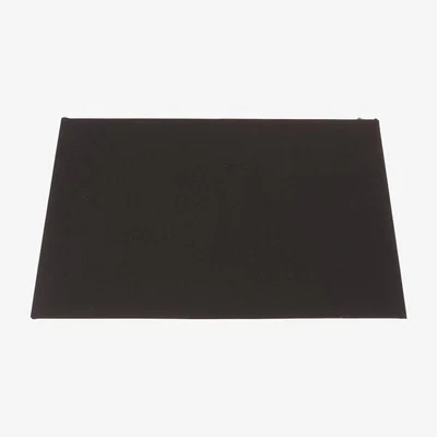 OKA OKA, 36cm Half Rectangular Card Lampshade - Black/Gold, Lampshades, Card, Plain