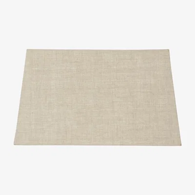 OKA OKA, 45cm Half Rectangular Linen Shade - Natural, Lampshades, Linen, Plain
