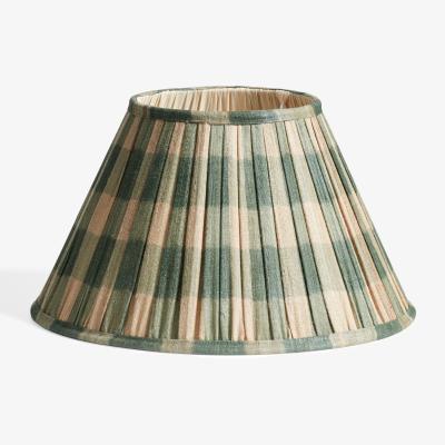 OKA OKA, Lavanya Lampshade 36cm - Heron Blue/Apricot, Lampshades, Silk