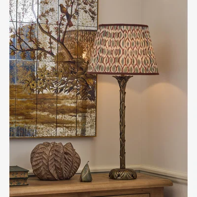 OKA OKA, Chadhana Lampshade 45cm - Warm Red & Dark Seafoam, Lampshade