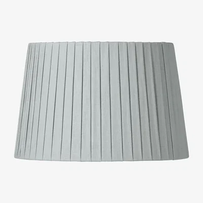 OKA 30cm Pleated Linen Lampshade - Grey Blue
