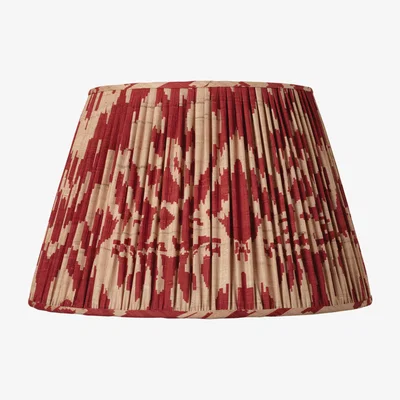 OKA 50cm Pleated Palau Silk Empire Lampshade - Red