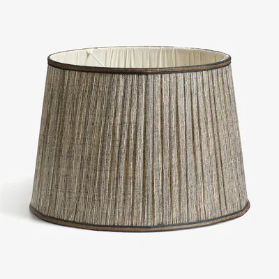 OKA OKA, Callot Pleated Silk Lampshade 45cm - Black/Gold, Lampshade