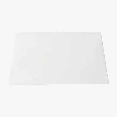 OKA 27cm Rectangular Linen Lampshade - White