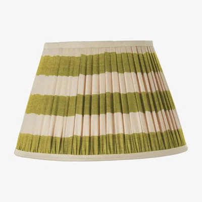 OKA 36cm Pleated Silk Taffeta Square Lampshade - Burnt Orange