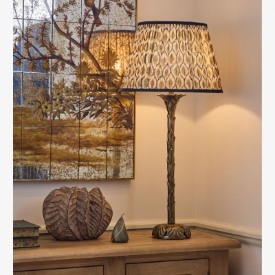 OKA OKA, Chadhana Lampshade 45cm - Washed Orange & Air Force Blue, Lampshade