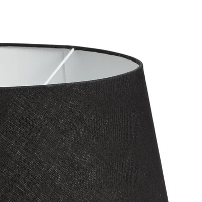 OKA OKA, Drum Linen Lampshade 45cm - Black, Lampshade
