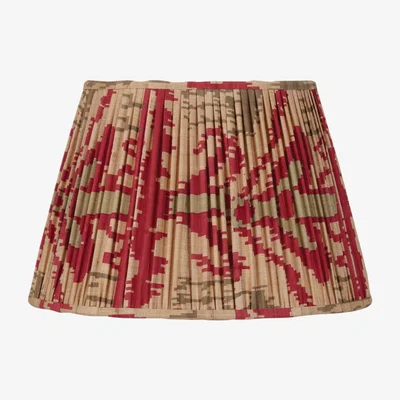 OKA 50cm Pleated Madura Silk Empire Lampshade - Red