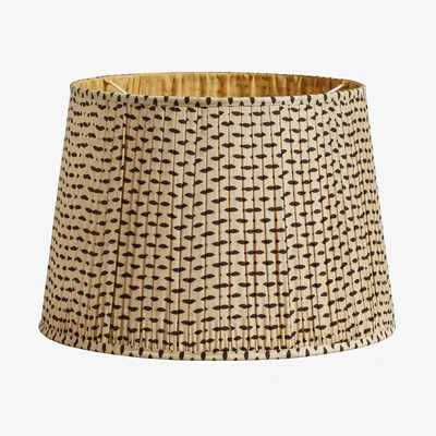OKA OKA, Serigraph Silk Pleated Lampshade 35cm - Jet, Lampshade