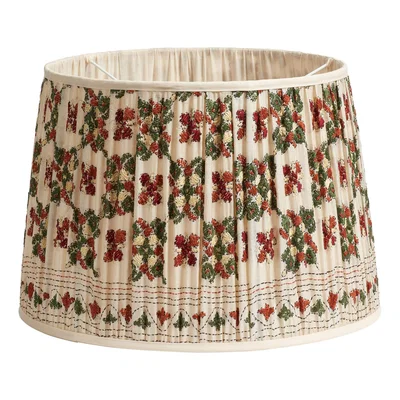 OKA X Cabana Arabesque Lampshade 45cm - Paprika/Moss