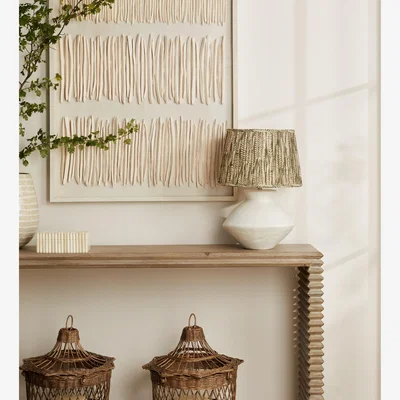 OKA OKA, Elemeri Pleated Silk Lampshade 50cm - Grey Green, Lampshade