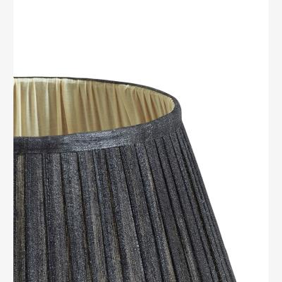 OKA OKA, Longshan Silk Pleated Lampshade 35cm - Indigo, Lampshade