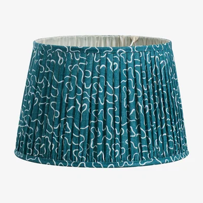 OKA Leptoria Drum Lampshade 35cm - Marine Blue