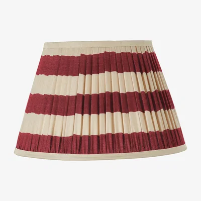 OKA Warna Silk Pleated Lampshade 35cm  - Red