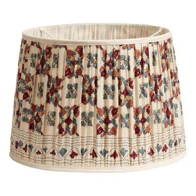 OKA X Cabana 45cm Arabesque Lampshade - Blue/Red Blue