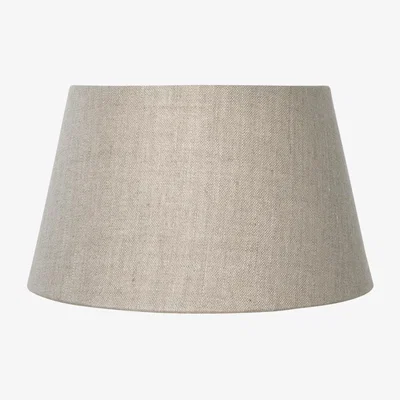 OKA OKA, 10in Drum Linen Lampshade - Natural, Lampshades, Linen, Plain