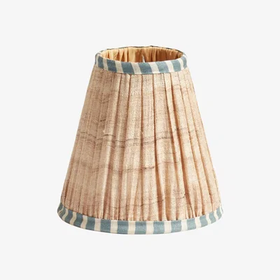 OKA Elgin Cone Lampshade - Natural/Teal Natural